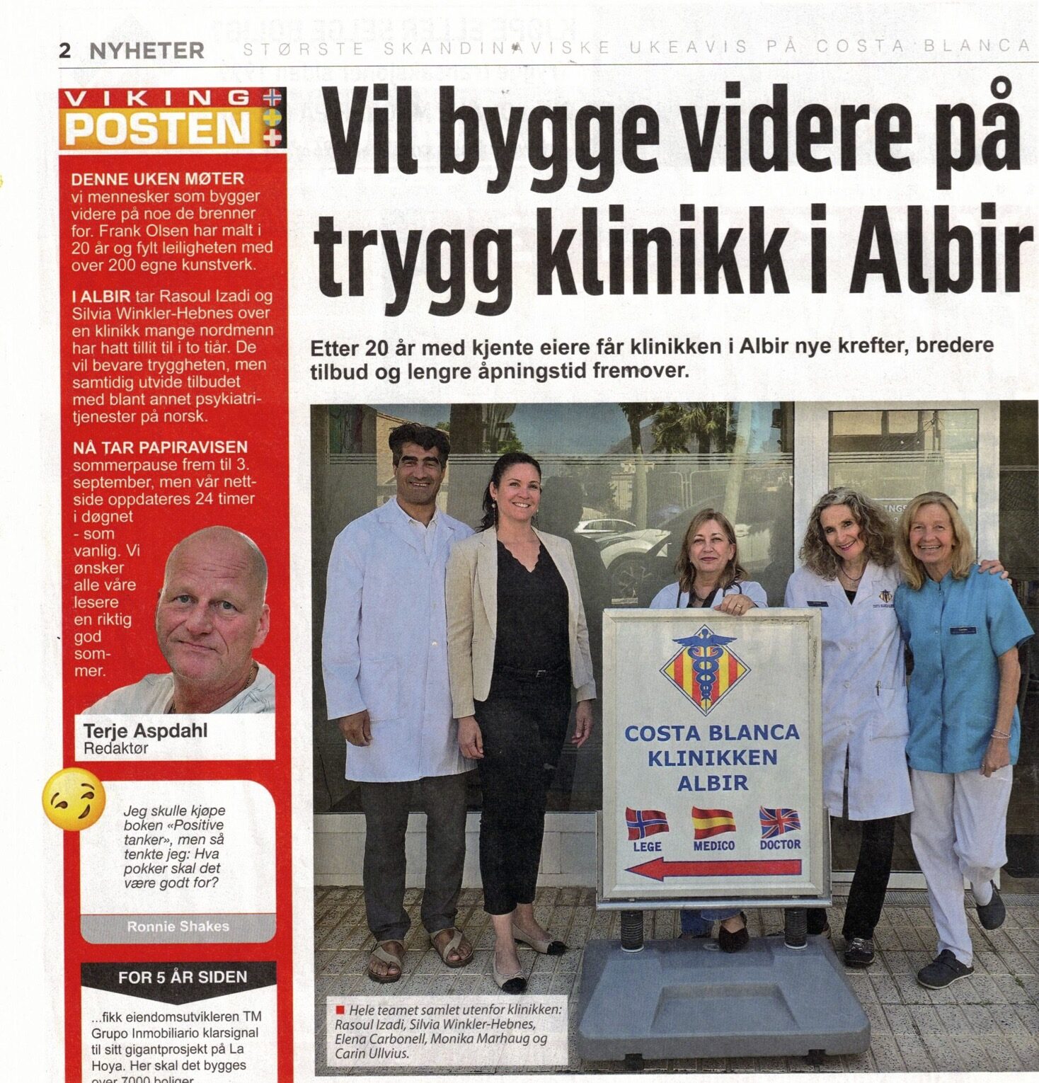 Nye eiere ved Costa Blanca Klinikken